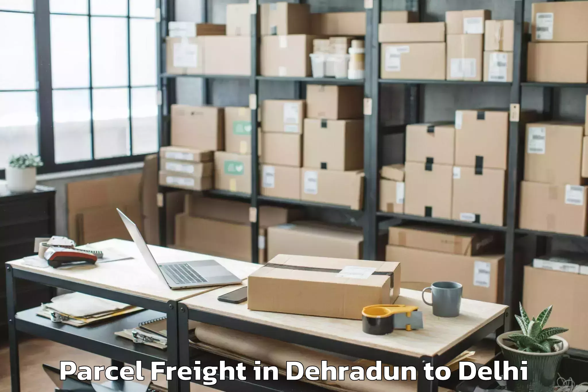 Hassle-Free Dehradun to Pitampura Parcel Freight